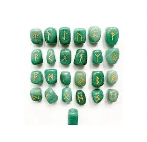 Aventurines Runic Stones